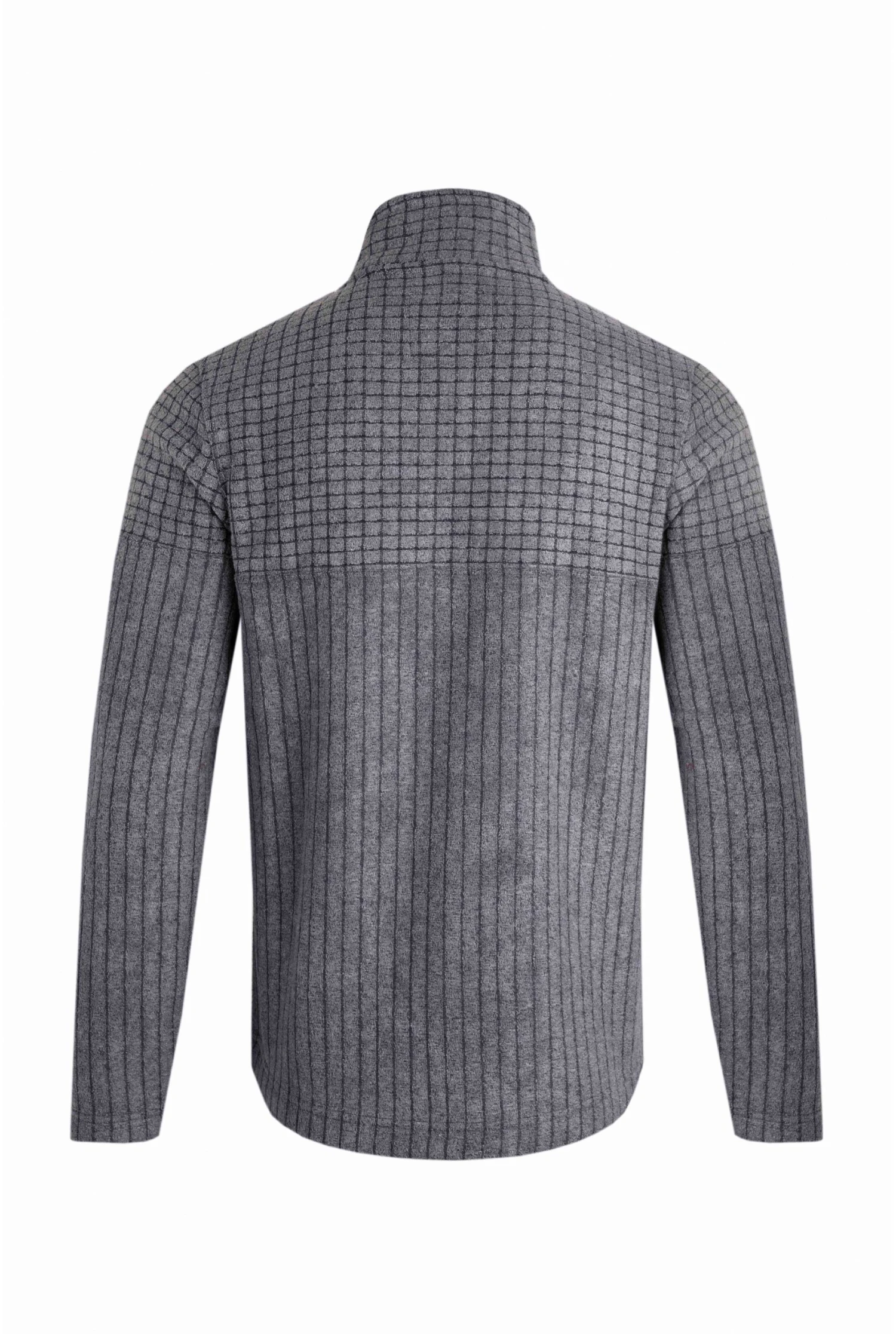 Longmont Eco 1/4 Zip Stripe Grid Fleece Navy 6 Longmont Eco 1/4 Zip Stripe Grid Fleece Navy - Image 6