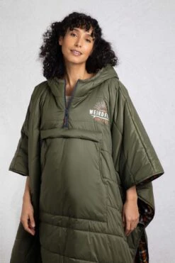 Indiana Showerproof Blanket Robe Fir Green -WeirdFish Clothing Shop 108237