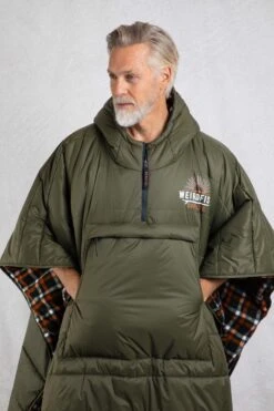 Indiana Showerproof Blanket Robe Fir Green -WeirdFish Clothing Shop 108346