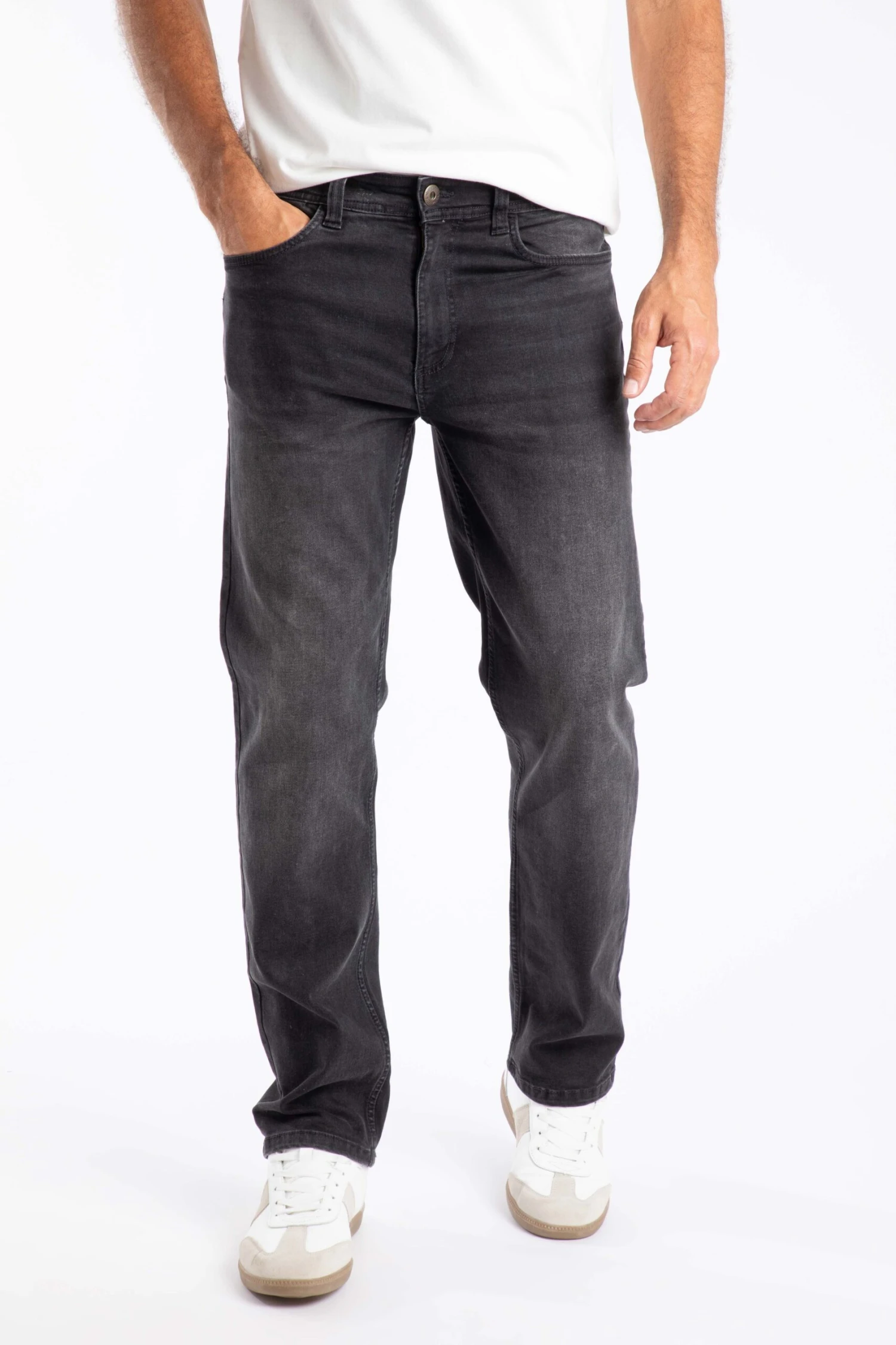 Eddie Straight Leg Denim Jeans Washed Black 2 Eddie Straight Leg Denim Jeans Washed Black - Image 2