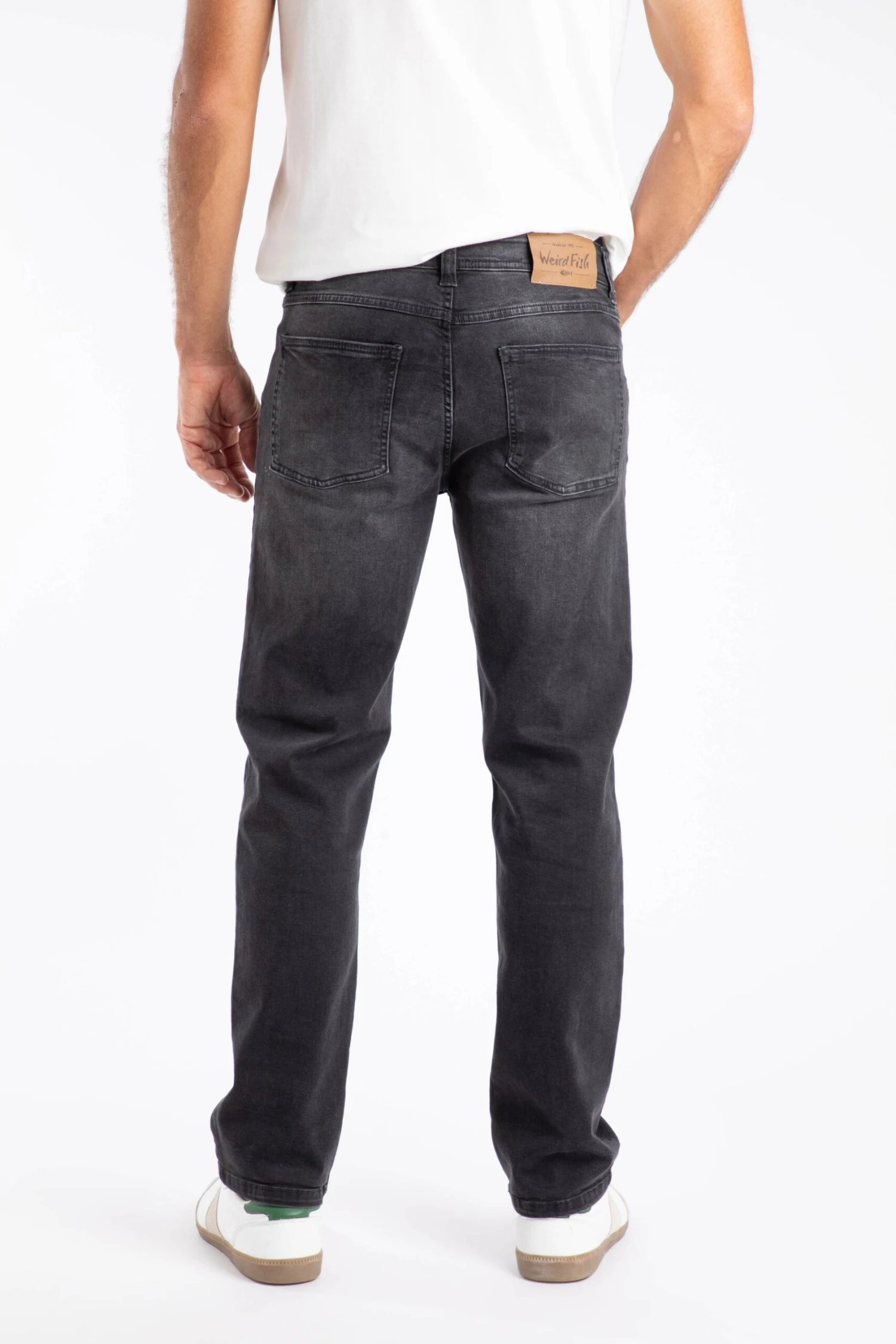 Eddie Straight Leg Denim Jeans Washed Black 4 Eddie Straight Leg Denim Jeans Washed Black - Image 4
