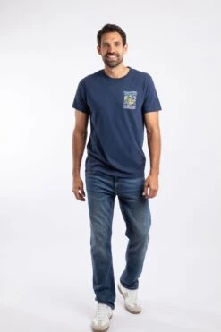 Sea Shanties Back Print Artist T-Shirt Dark Blue 9 Sea Shanties Back Print Artist T-Shirt Dark Blue -WeirdFish Clothing Shop 111779