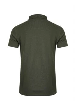 Giles Pique Polo Shirt Deep Lichen Green -WeirdFish Clothing Shop 112606