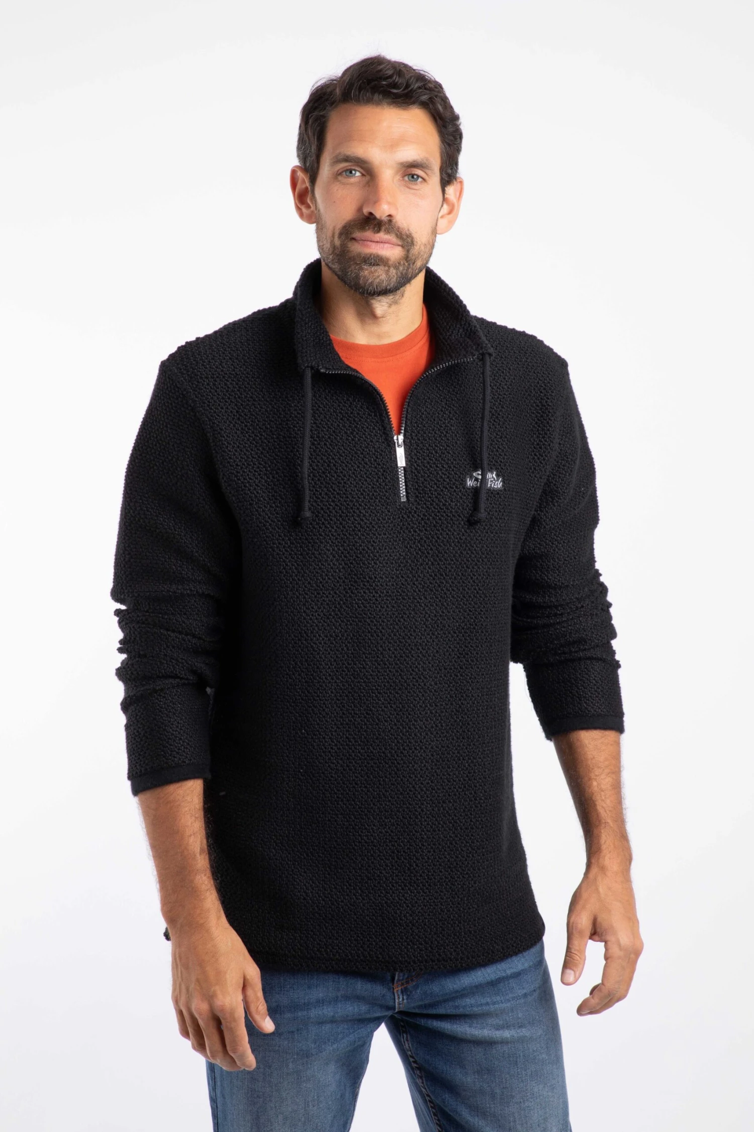 Cruiser 1/4 Zip Macaroni Sweatshirt Black 4 Cruiser 1/4 Zip Macaroni Sweatshirt Black - Image 4