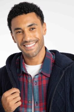 Brodhi Borg Lined Cable Knit Full Zip Hoodie Midnight 11 Brodhi Borg Lined Cable Knit Full Zip Hoodie Midnight -WeirdFish Clothing Shop 115085