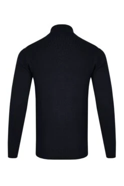 Carter Knitted Full Zip Bomber Jacket Midnight -WeirdFish Clothing Shop 115191