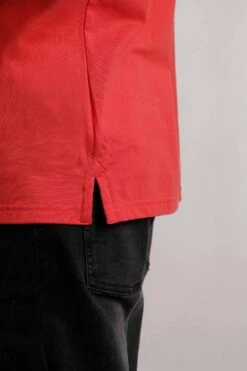 Jeremy Button Down Jersey Polo Shirt Radical Red -WeirdFish Clothing Shop 115779