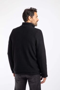 Berhan Full Zip Lined Eco Macaroni Sweatshirt Black -WeirdFish Clothing Shop 116067