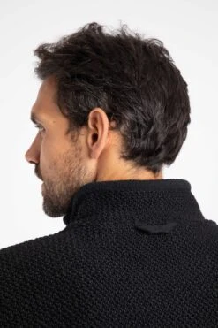 Berhan Full Zip Lined Eco Macaroni Sweatshirt Black -WeirdFish Clothing Shop 116068