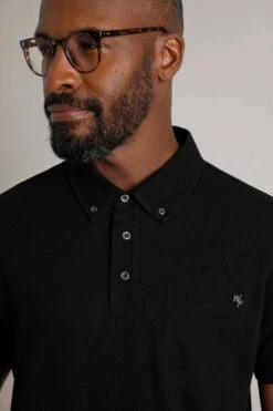Beacon Pique Polo Shirt Black -WeirdFish Clothing Shop 116519 1