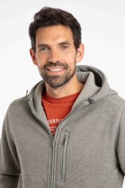 Lockie Full Zip Bonded Fleece Hoodie Limestone -WeirdFish Clothing Shop 117272