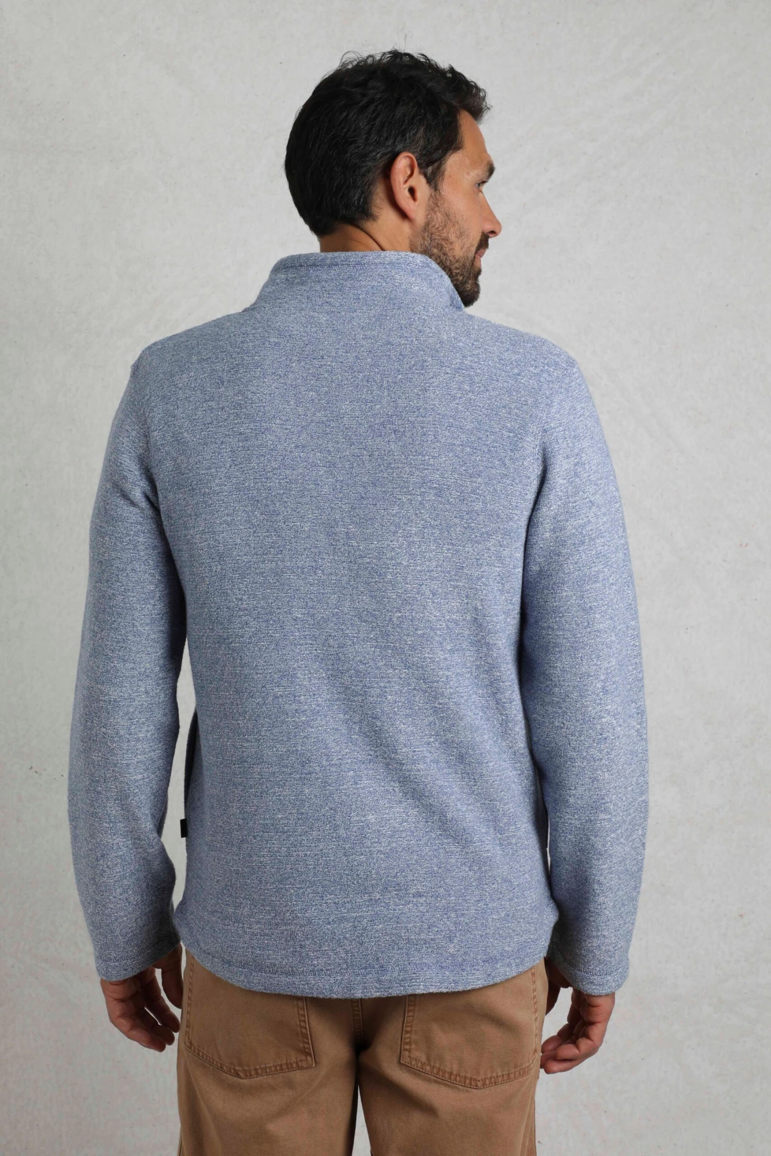 Thames Eco Full Zip Snow Marl Fleece Mid Blue 3 Thames Eco Full Zip Snow Marl Fleece Mid Blue - Image 3