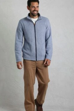 Thames Eco Full Zip Snow Marl Fleece Mid Blue 9 Thames Eco Full Zip Snow Marl Fleece Mid Blue -WeirdFish Clothing Shop 117279