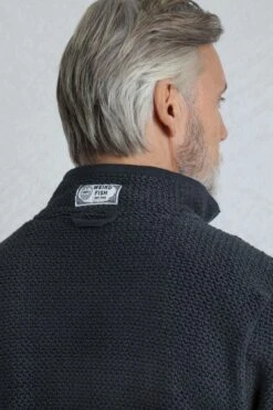 Kielder 1/4 Zip Limited Edition Macaroni Sweatshirt Dark Navy -WeirdFish Clothing Shop 118280