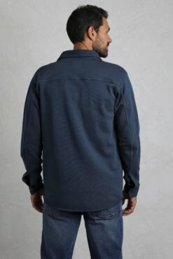 Fingask Loopback Shirt Navy -WeirdFish Clothing Shop 118878