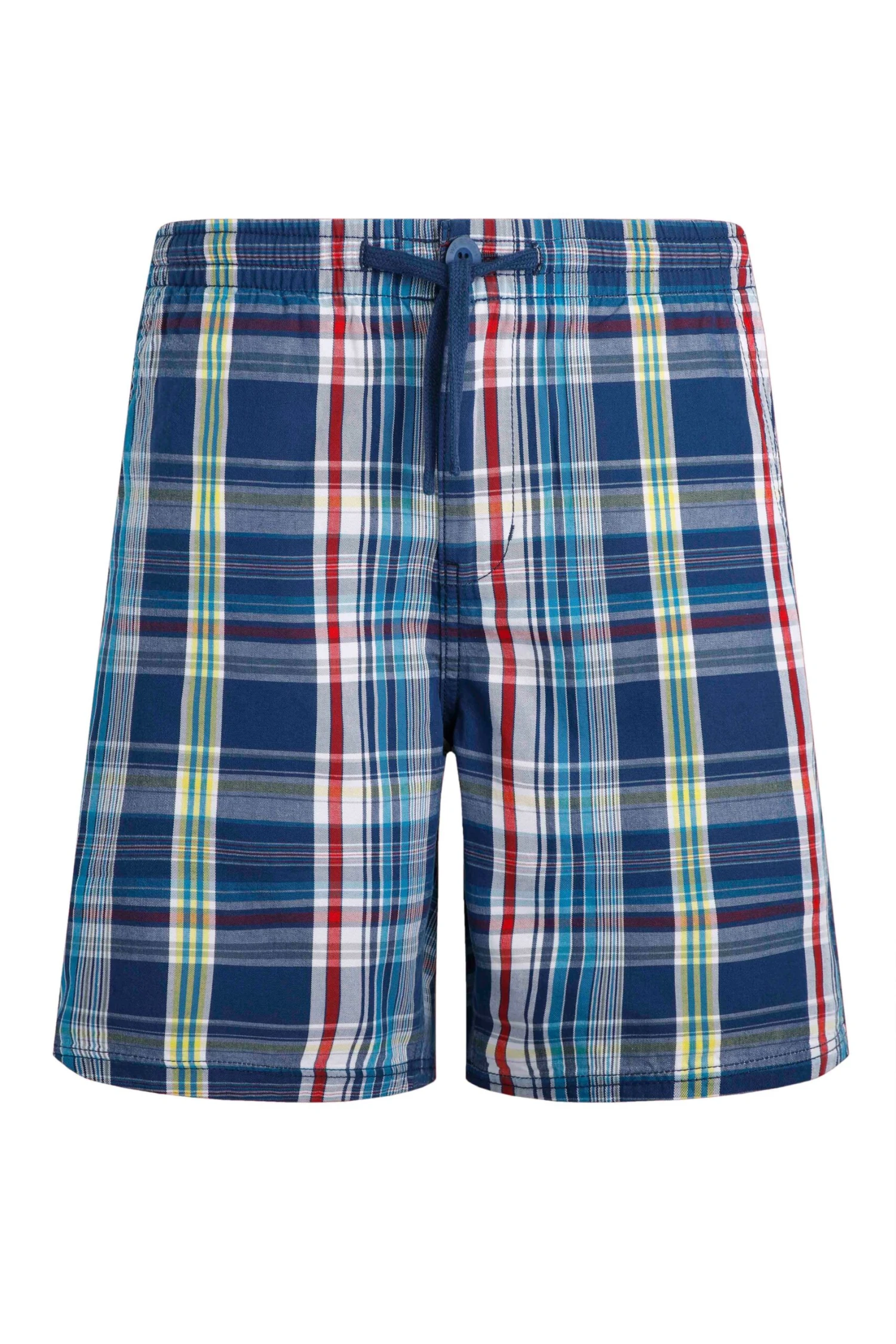 Manson Madras Check Shorts Estate Blue 2 Manson Madras Check Shorts Estate Blue - Image 2
