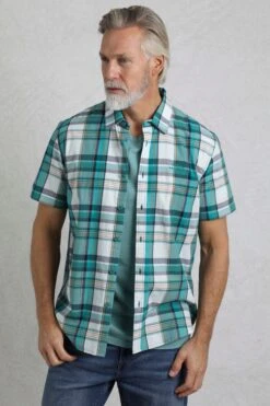 Judd Short Sleeve Check Shirt White