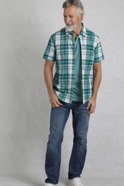 Judd Short Sleeve Check Shirt White -WeirdFish Clothing Shop 119314