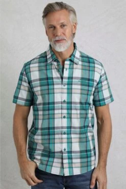 Judd Short Sleeve Check Shirt White -WeirdFish Clothing Shop 119320