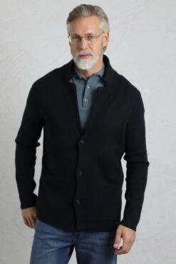 Brad Knitted Cardigan Midnight -WeirdFish Clothing Shop 119359