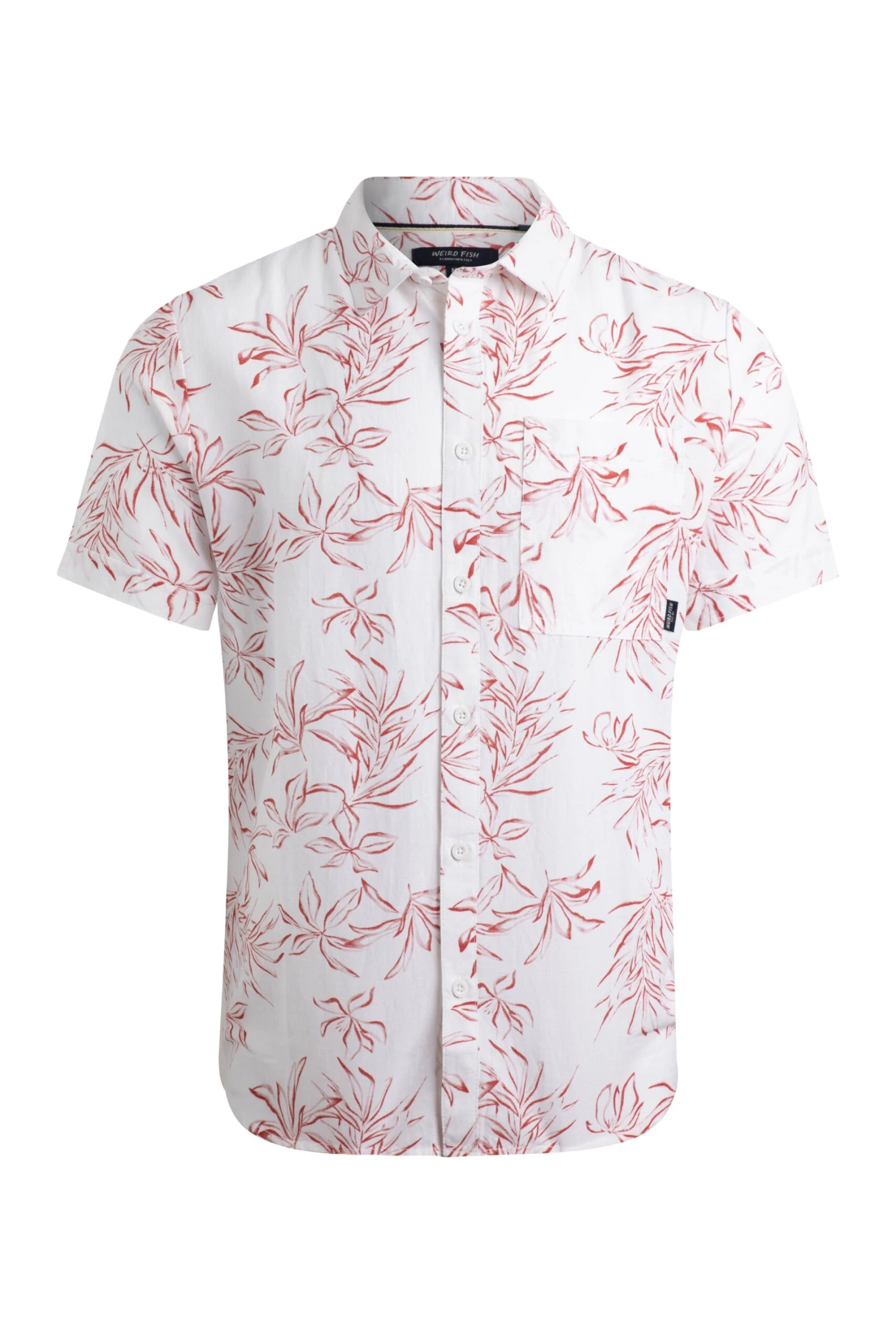 Tarim Linen Rich Hawaiian Shirt Red 2 Tarim Linen Rich Hawaiian Shirt Red - Image 2