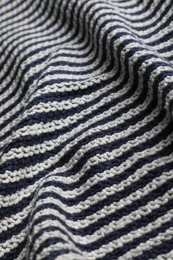 Shorling 1/4 Zip Striped Macaroni Sweatshirt Ecru -WeirdFish Clothing Shop 119495