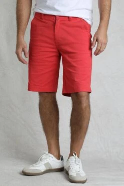 Rayburn Cotton Flat Front Shorts Radical Red -WeirdFish Clothing Shop 119908