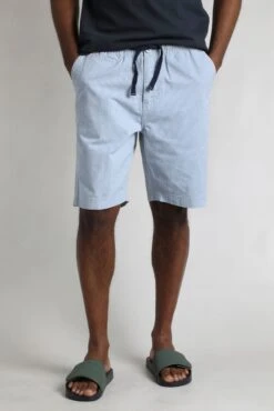 Dewey Stripe Shorts Ecru -WeirdFish Clothing Shop 119964