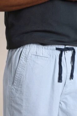 Dewey Stripe Shorts Ecru -WeirdFish Clothing Shop 119965