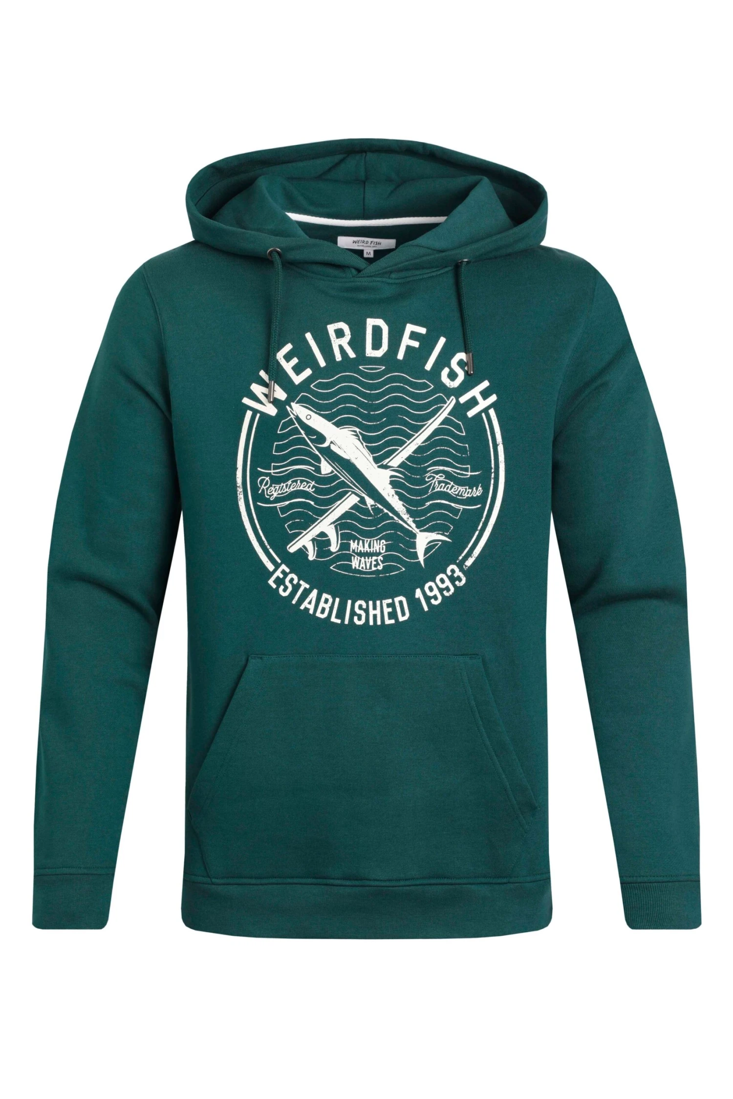 Jamie Branded Popover Sweatshirt Hoodie Forest Green 2 Jamie Branded Popover Sweatshirt Hoodie Forest Green - Image 2