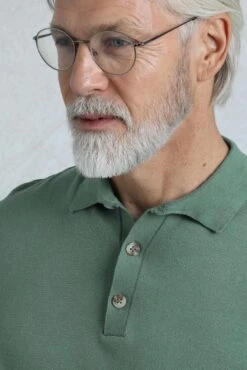 Quentin Short Sleeve Knitted Polo Ivy -WeirdFish Clothing Shop 120355