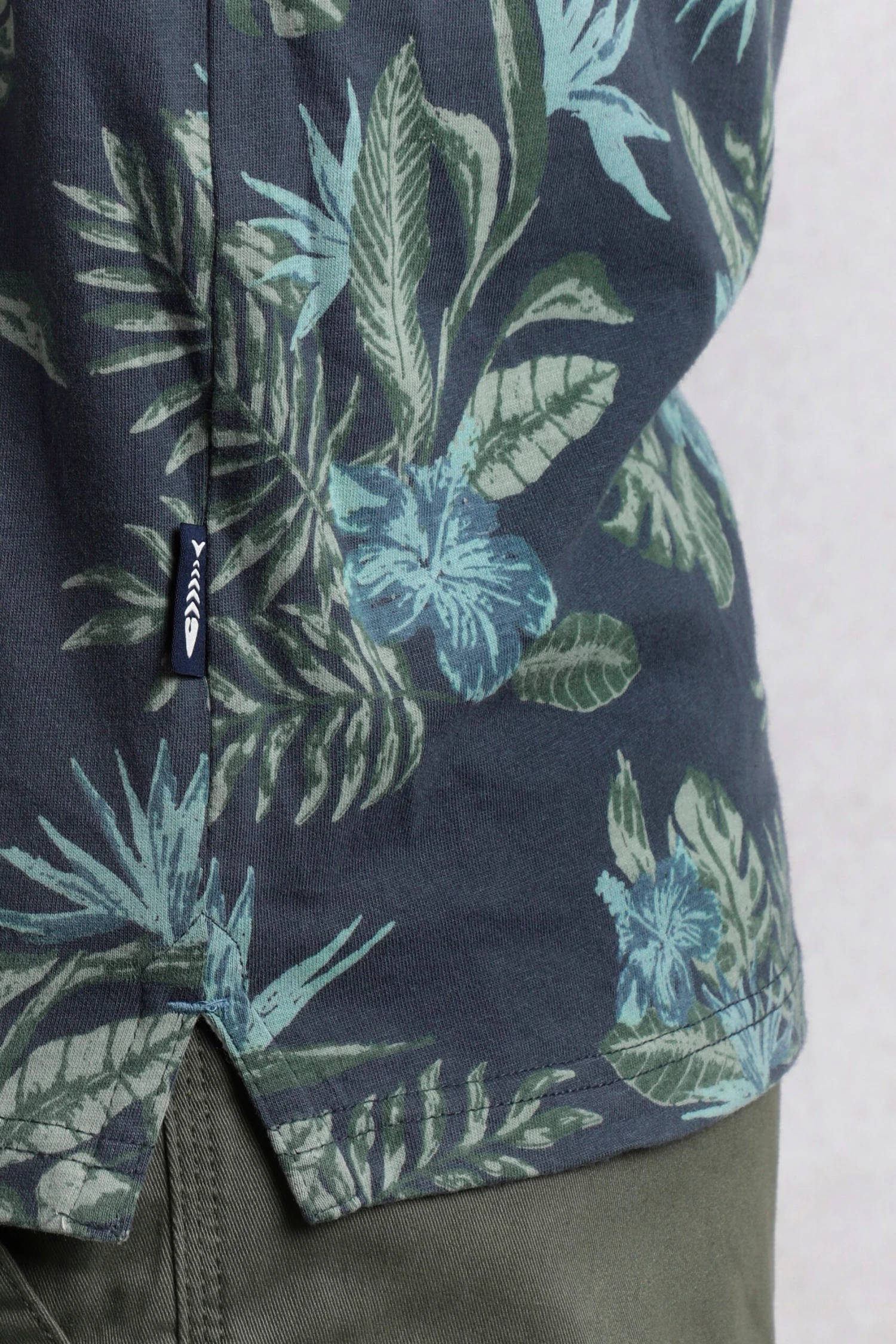 Sarat Organic Cotton Printed Polo Shirt Navy 7 Sarat Organic Cotton Printed Polo Shirt Navy - Image 7