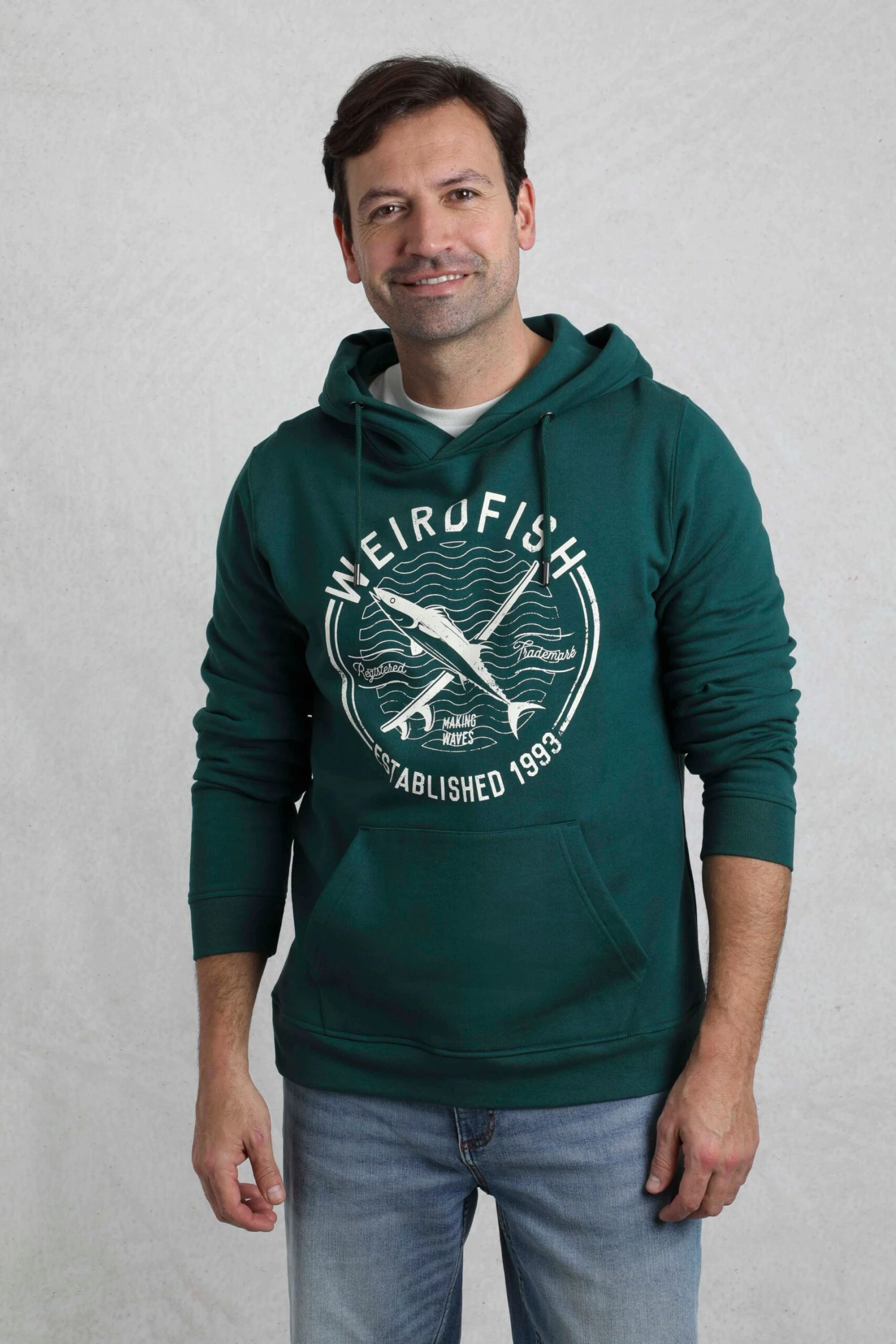 Jamie Branded Popover Sweatshirt Hoodie Forest Green 1 Jamie Branded Popover Sweatshirt Hoodie Forest Green