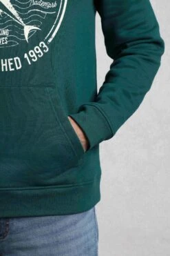 Jamie Branded Popover Sweatshirt Hoodie Forest Green 13 Jamie Branded Popover Sweatshirt Hoodie Forest Green -WeirdFish Clothing Shop 120392