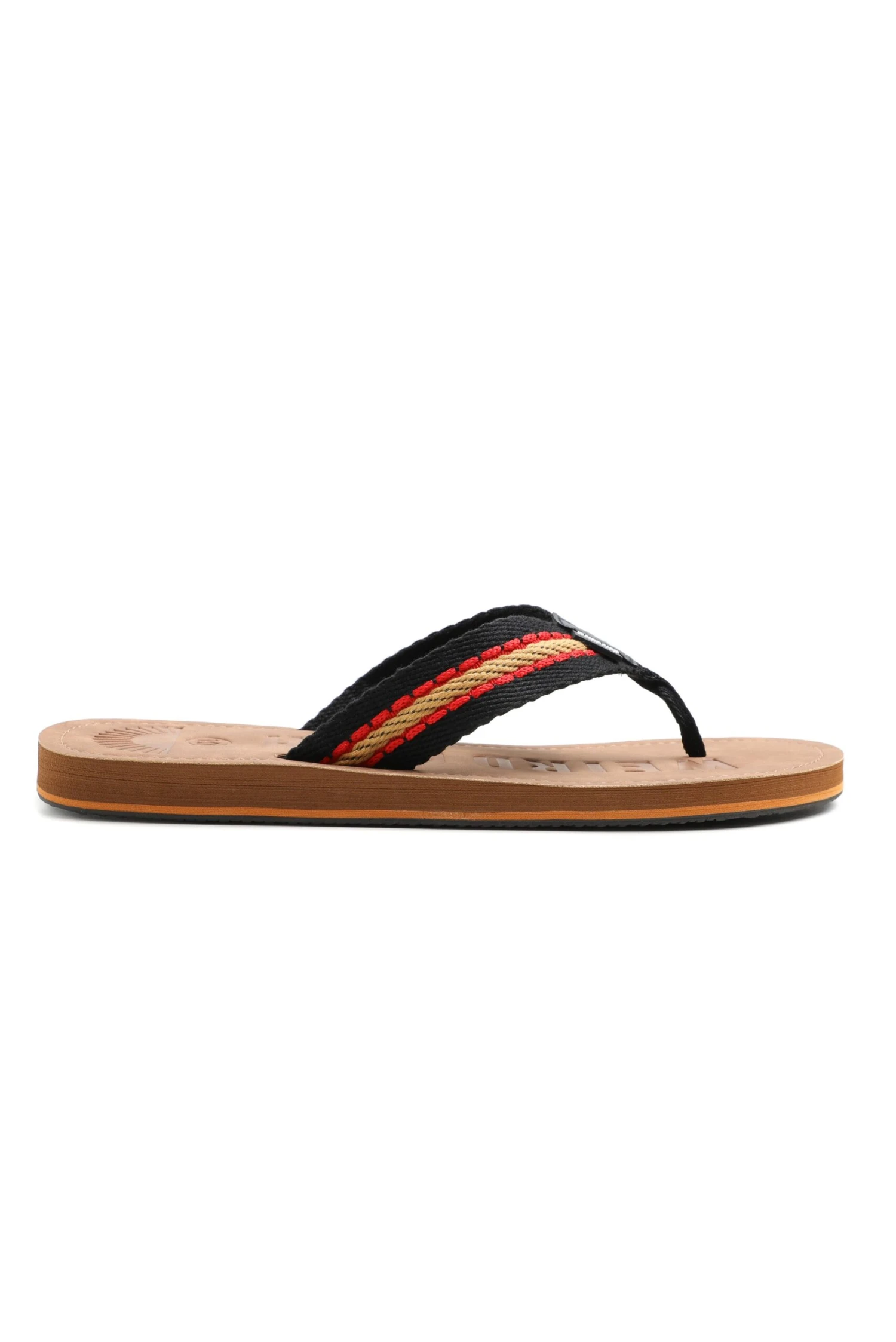 Malham Leather Look Flip Flops Caramel 4 Malham Leather Look Flip Flops Caramel - Image 4