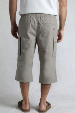 Summersville 3/4 Length Ripstop Cargo Trousers Flint Stone -WeirdFish Clothing Shop 120836