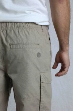 Summersville 3/4 Length Ripstop Cargo Trousers Flint Stone -WeirdFish Clothing Shop 120838