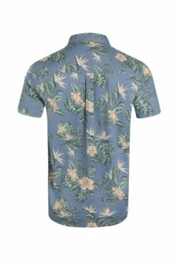 Avondale Short Sleeve Printed Shirt Blue Mirage -WeirdFish Clothing Shop 120858
