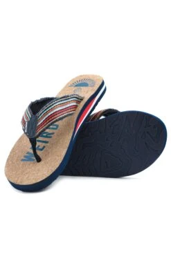 Englewood Cork Flip Flops Dark Blue -WeirdFish Clothing Shop 121031