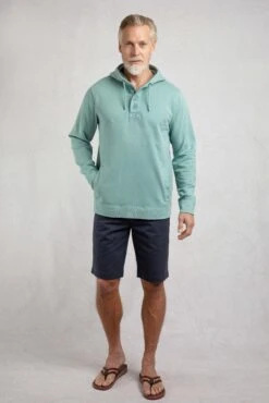 Woodside Sun-washed Loopback Hoodie Mineral Blue -WeirdFish Clothing Shop 121225