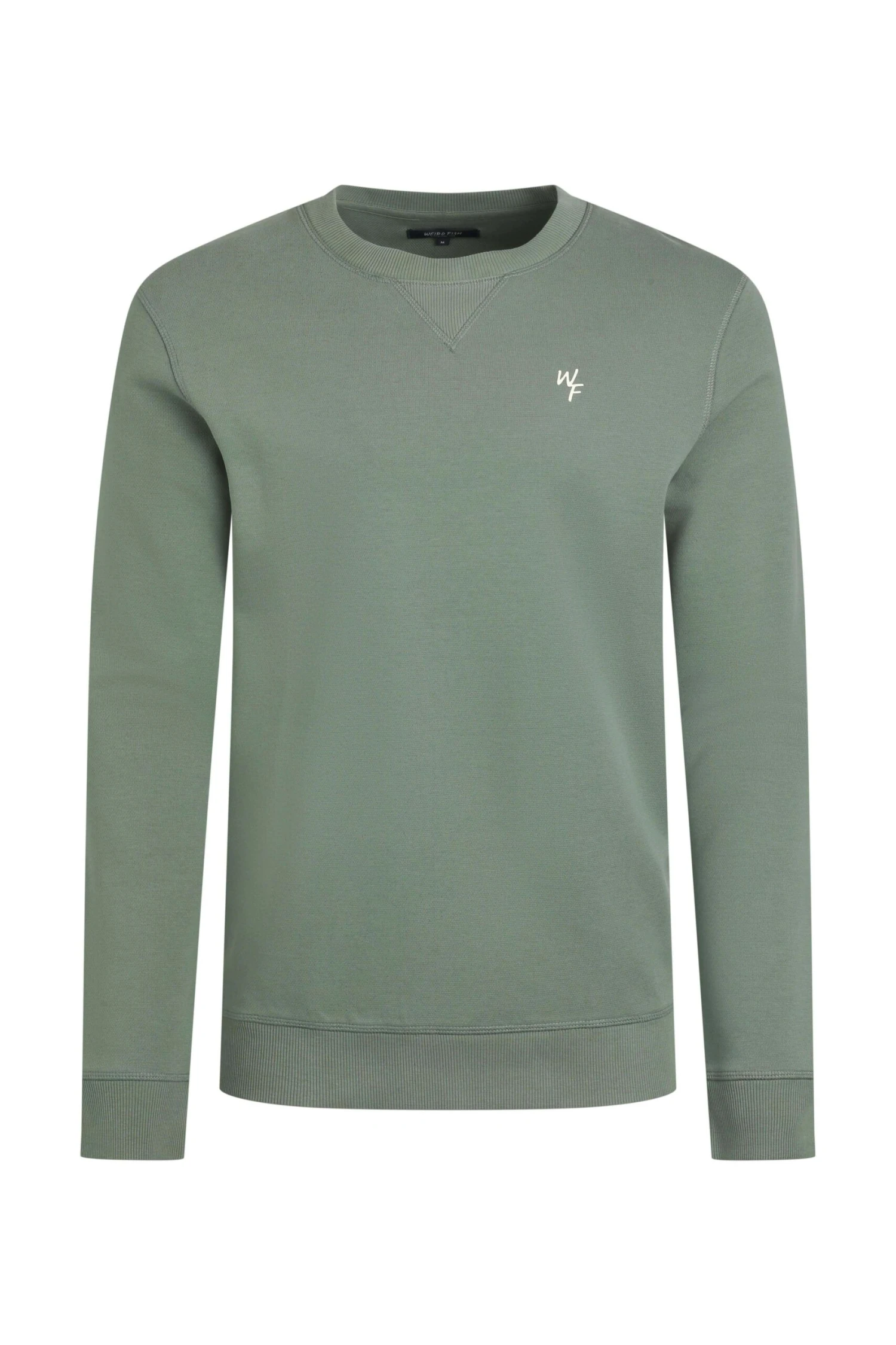 Carlise Organic Cotton Crew Neck Sweatshirt Army Green 2 Carlise Organic Cotton Crew Neck Sweatshirt Army Green - Image 2