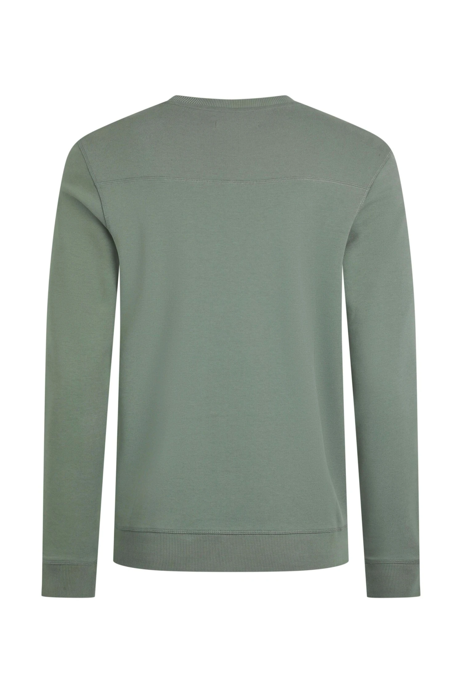 Carlise Organic Cotton Crew Neck Sweatshirt Army Green 6 Carlise Organic Cotton Crew Neck Sweatshirt Army Green - Image 6