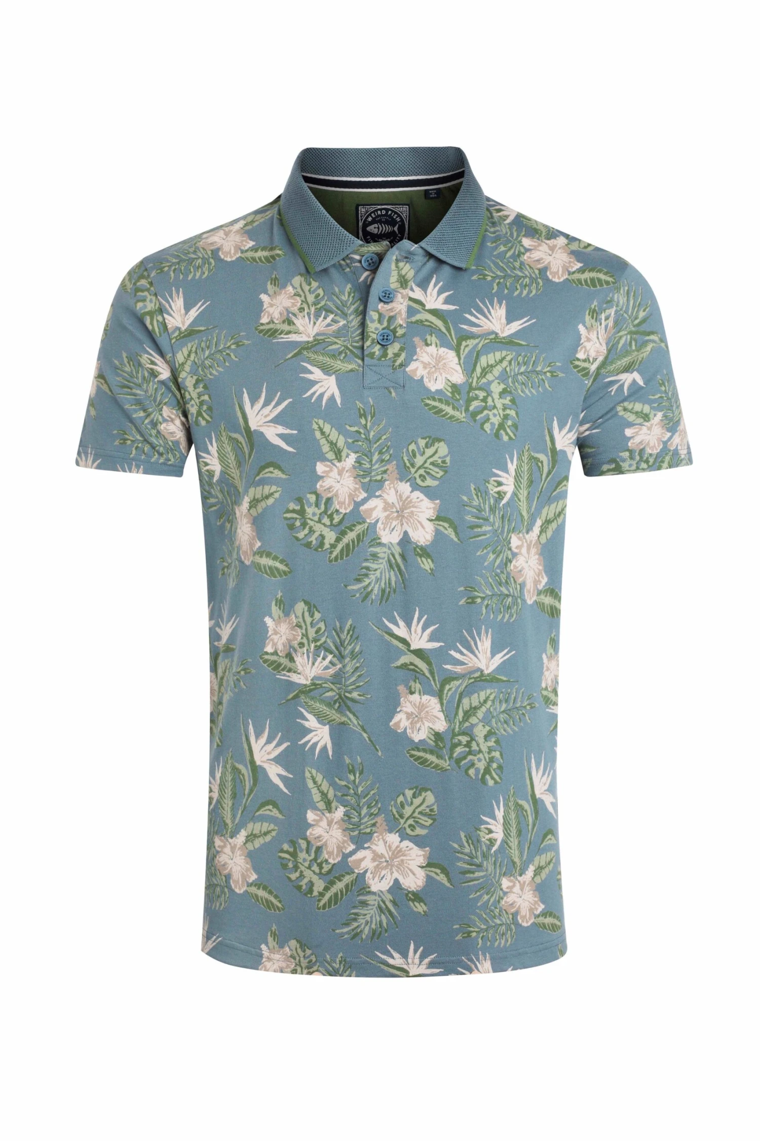 Jarat Printed Jersey Polo Blue Mirage 2 Jarat Printed Jersey Polo Blue Mirage - Image 2