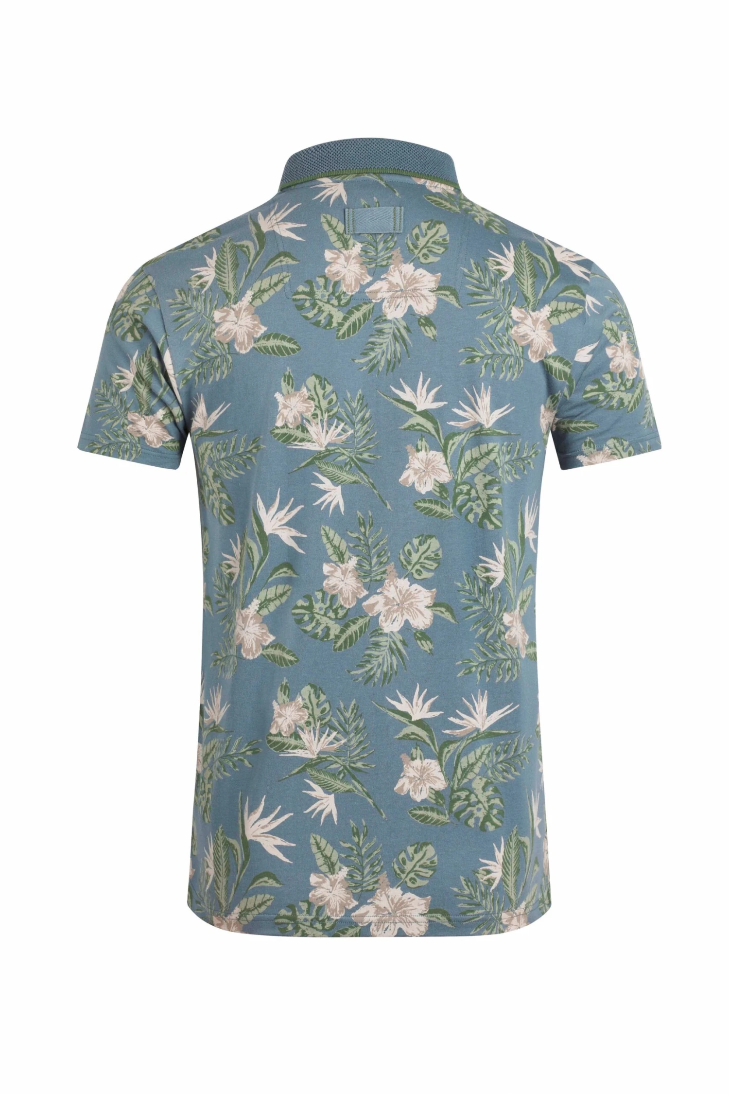 Jarat Printed Jersey Polo Blue Mirage 6 Jarat Printed Jersey Polo Blue Mirage - Image 6