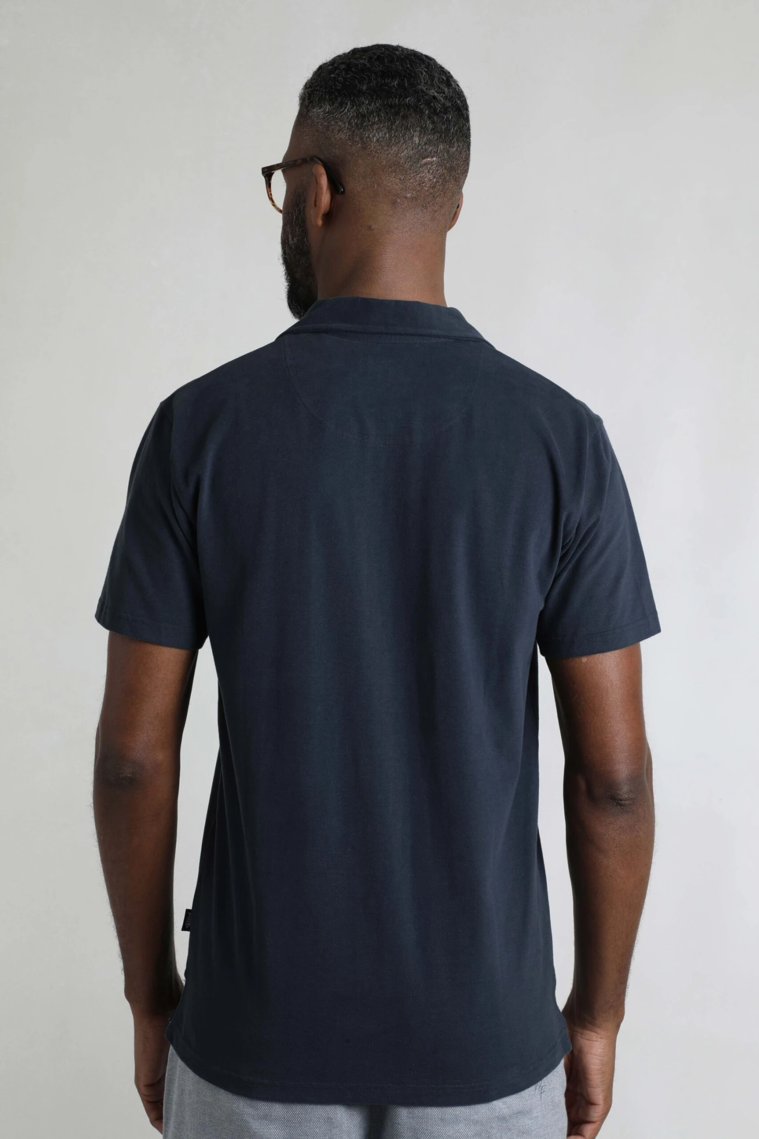 Grafton Organic Cotton Soft Jersey Shirt Navy 3 Grafton Organic Cotton Soft Jersey Shirt Navy - Image 3