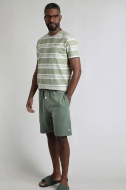 Crawford Organic Cotton Loopback Shorts Army Green -WeirdFish Clothing Shop 121779