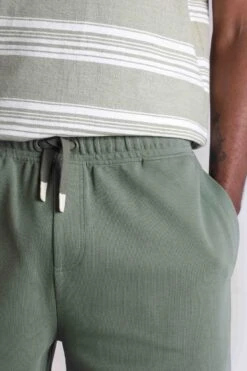 Crawford Organic Cotton Loopback Shorts Army Green -WeirdFish Clothing Shop 121782