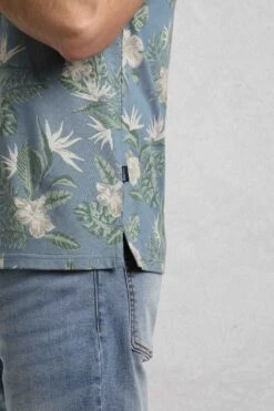 Jarat Printed Jersey Polo Blue Mirage 13 Jarat Printed Jersey Polo Blue Mirage -WeirdFish Clothing Shop 121791