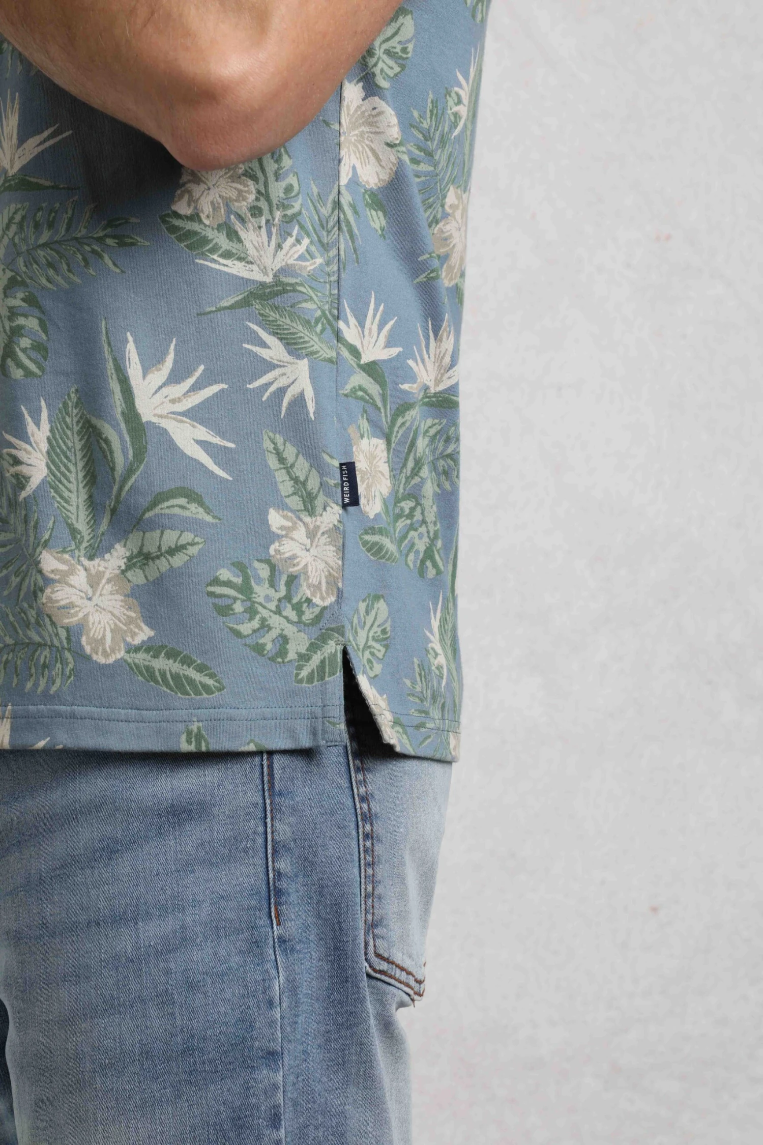 Jarat Printed Jersey Polo Blue Mirage 7 Jarat Printed Jersey Polo Blue Mirage - Image 7