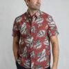 Faraway Organic Cotton Printed Shirt Paprika